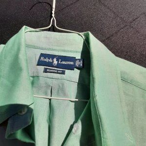 Ralph Lauren Classic Fit Lt Green Dress Shirt  17